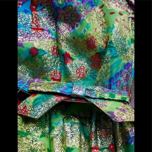 Glamorous Gown Golden Metallic Splendor Maxi Dress - Picture 2 of 8